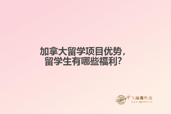 加拿大留學(xué)項目優(yōu)勢，留學(xué)生有哪些福利？
