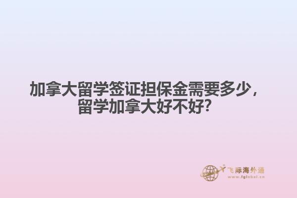 加拿大留學(xué)簽證擔(dān)保金需要多少，留學(xué)加拿大好不好？