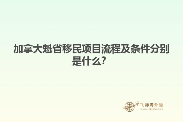 加拿大魁省移民項目流程及條件分別是什么？