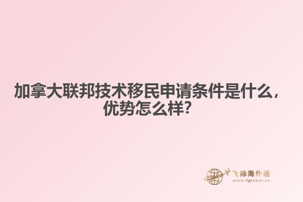 加拿大聯(lián)邦技術(shù)移民申請條件是什么，優(yōu)勢怎么樣？