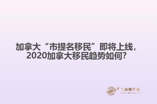 加拿大“市提名移民”即將上線，2020加拿大移民趨勢如何？
