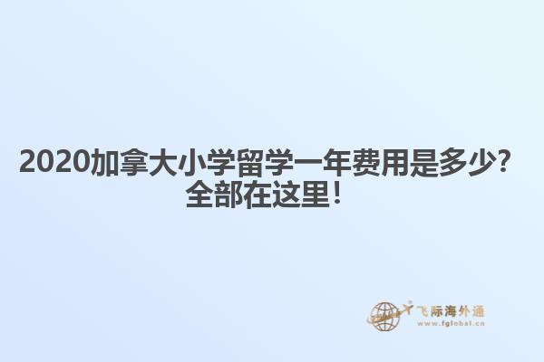 2020加拿大小學(xué)留學(xué)一年費(fèi)用是多少？全部在這里！
