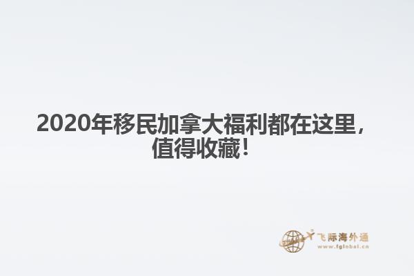 2020年移民加拿大福利都在這里，值得收藏！