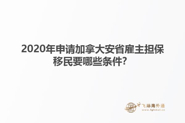 2020年申請(qǐng)加拿大安省雇主擔(dān)保移民要哪些條件？