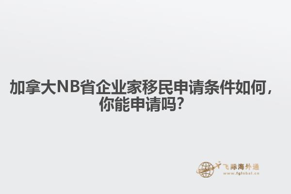 加拿大NB省企業(yè)家移民申請(qǐng)條件如何，你能申請(qǐng)嗎？