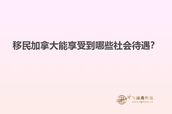 移民加拿大能享受到哪些社會(huì)待遇？