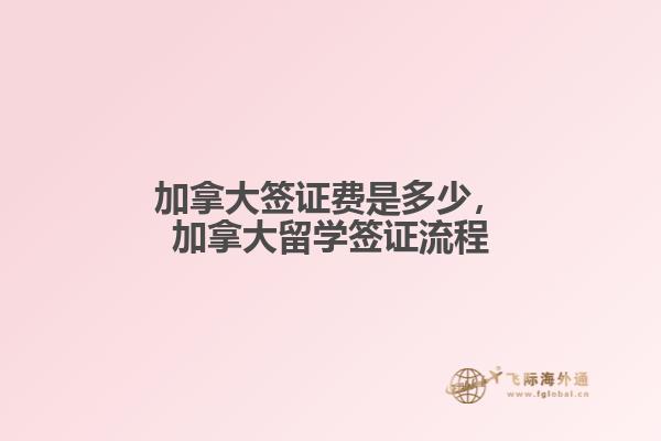 加拿大簽證費是多少，加拿大留學簽證流程