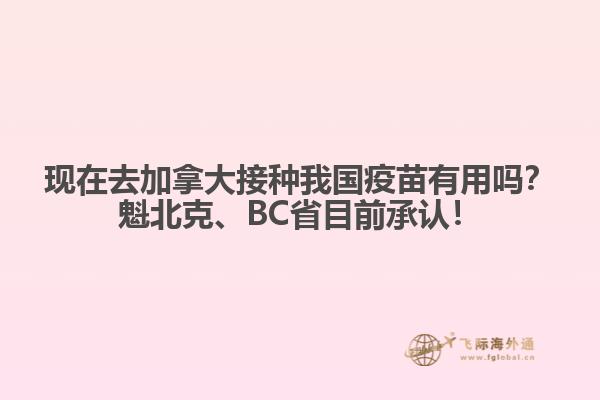 現在去加拿大接種我國疫苗有用嗎？魁北克、BC省目前承認！