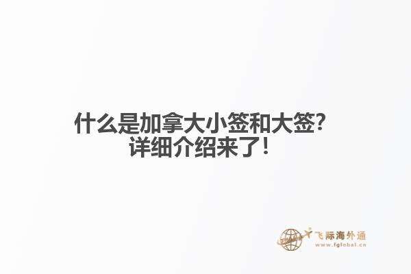 什么是加拿大小簽和大簽？詳細(xì)介紹來了！