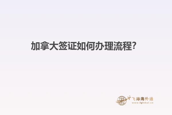 加拿大簽證如何辦理流程？