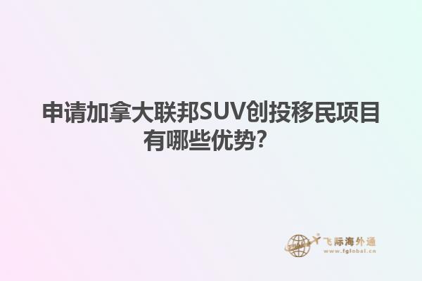 申請加拿大聯(lián)邦SUV創(chuàng)投移民項(xiàng)目有哪些優(yōu)勢？
