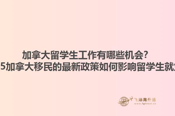 加拿大留學(xué)生工作有哪些機會？2025加拿大移民的最新政策如何影響留學(xué)生就業(yè)？1.jpg