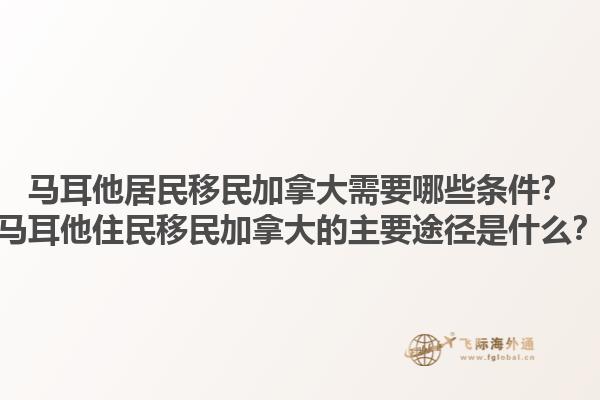 馬耳他居民移民加拿大需要哪些條件？馬耳他住民移民加拿大的主要途徑是什么？