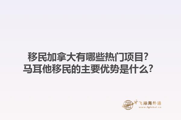 移民加拿大有哪些熱門項(xiàng)目？馬耳他移民的主要優(yōu)勢(shì)是什么？