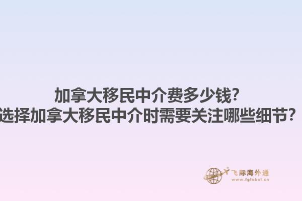 加拿大移民中介費多少錢？選擇加拿大移民中介時需要關(guān)注哪些細(xì)節(jié)？