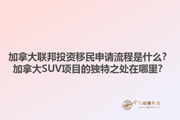 加拿大聯(lián)邦投資移民申請流程是什么？加拿大SUV項目的獨特之處在哪里？