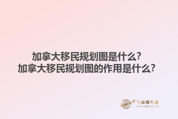 加拿大移民規(guī)劃圖是什么？加拿大移民規(guī)劃圖的作用是什么？