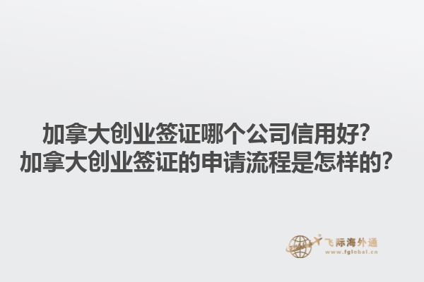 加拿大創(chuàng)業(yè)簽證哪個公司信用好？加拿大創(chuàng)業(yè)簽證的申請流程是怎樣的？1.jpg