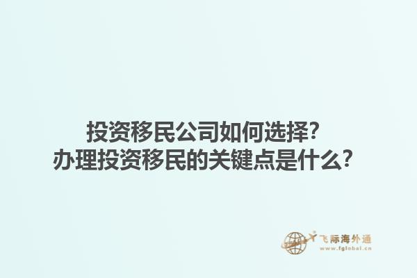 投資移民公司如何選擇？辦理投資移民的關(guān)鍵點(diǎn)是什么？1.jpg