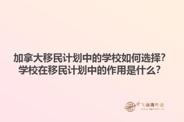 加拿大移民計劃中的學校如何選擇？學校在移民計劃中的作用是什么？1.jpg
