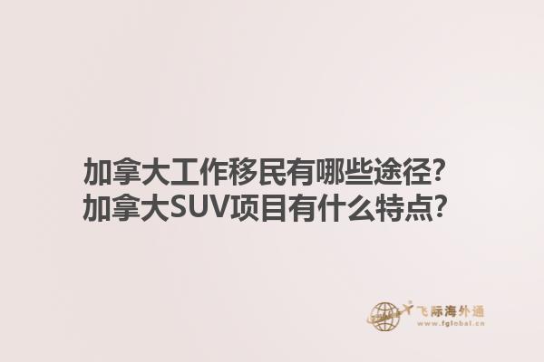 加拿大工作移民有哪些途徑？加拿大SUV項(xiàng)目有什么特點(diǎn)？1.jpg