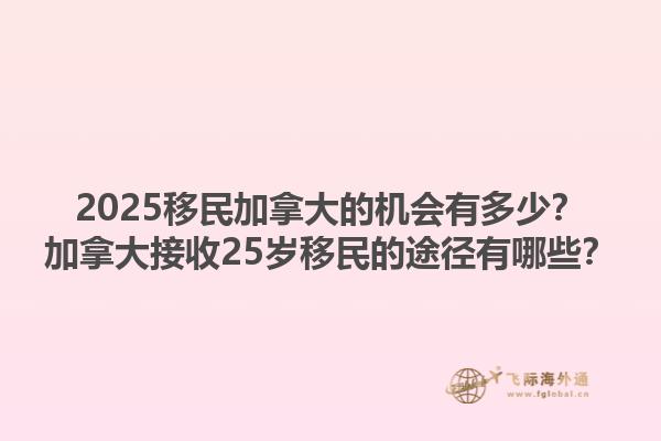 2025移民加拿大的機(jī)會(huì)有多少？加拿大接收25歲移民的途徑有哪些？1.jpg