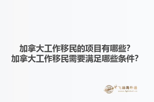 加拿大工作移民的項目有哪些？加拿大工作移民需要滿足哪些條件？1.jpg