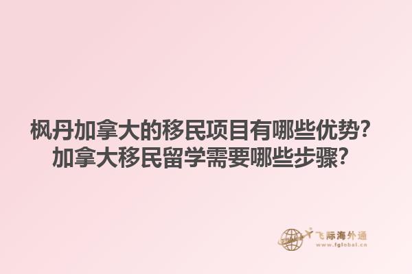 楓丹加拿大的移民項目有哪些優(yōu)勢？加拿大移民留學需要哪些步驟？1.jpg