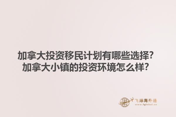 加拿大投資移民計(jì)劃有哪些選擇？加拿大小鎮(zhèn)的投資環(huán)境怎么樣？1.jpg